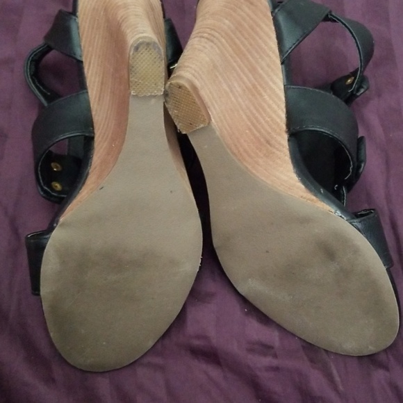 Steve madden black wedges size 6.5 - Picture 4 of 6
